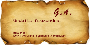 Grubits Alexandra névjegykártya