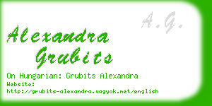 alexandra grubits business card